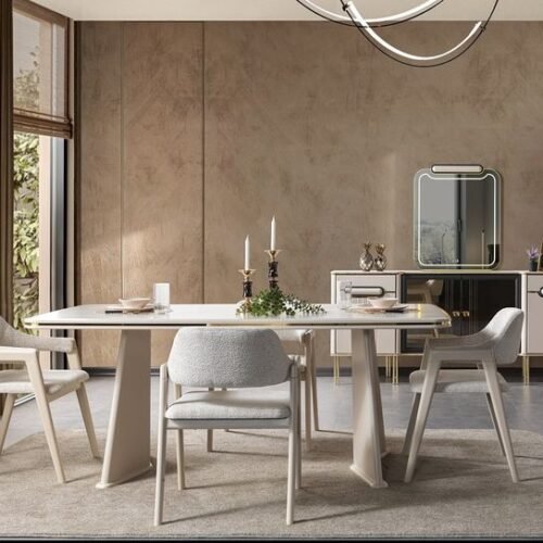 IMG-20250913-WA0037 Modern Beige Dining Set with Buffet