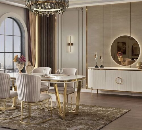 IMG-20250913-WA0042 White & Gold Dining Set with Buffet