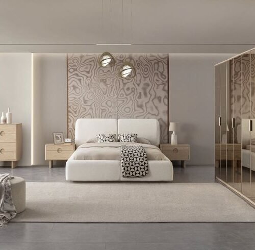 Natural Oak Modern Bedroom Set