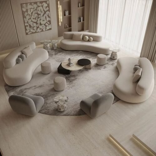Modern Curved Living Room Set