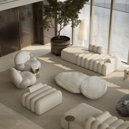 Geometric Modern Living Room Set