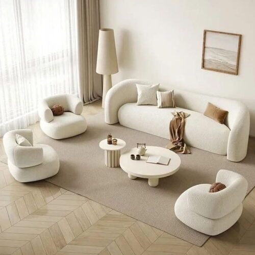 Minimalist Cream Sofa Set