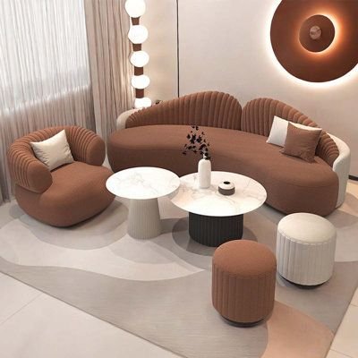 Terracotta Wave Sofa Set