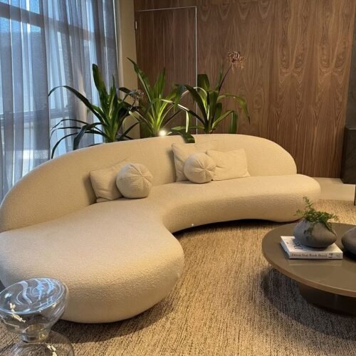 Modern Beige L-Shape Sofa