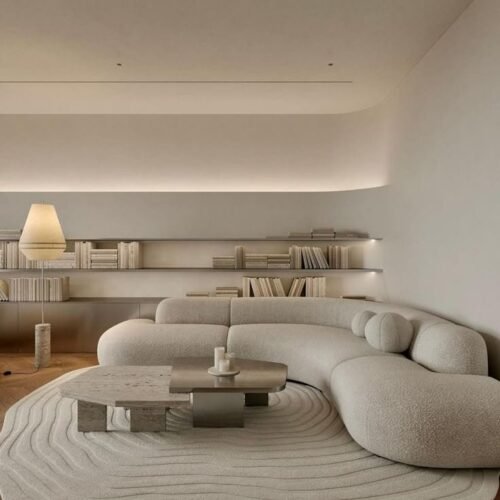 Modern Beige Corner Sofa