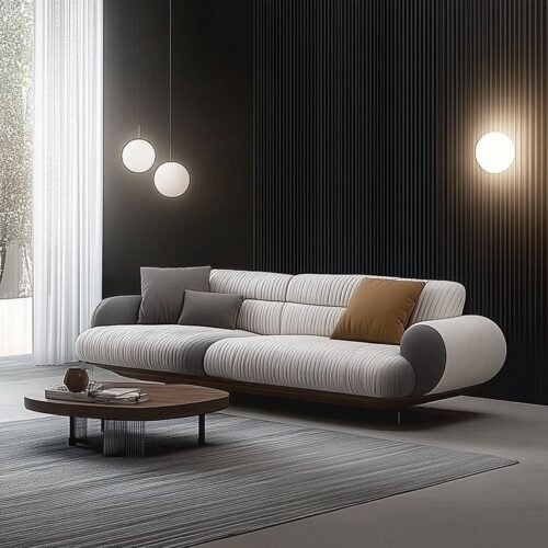 Modern Dual-Tone Sofa