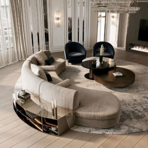 Luxury Circular Living Room Set